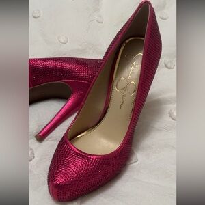 Jessica Simpson Pink Rhinestone Pumps
